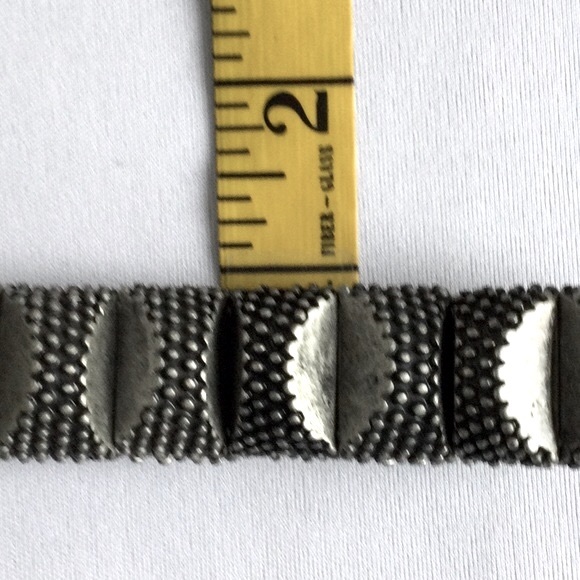 2  Chunky Textured Metal Bracelets - Picture 10 of 10